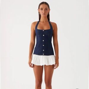 Peppermayo denim ruffle dress